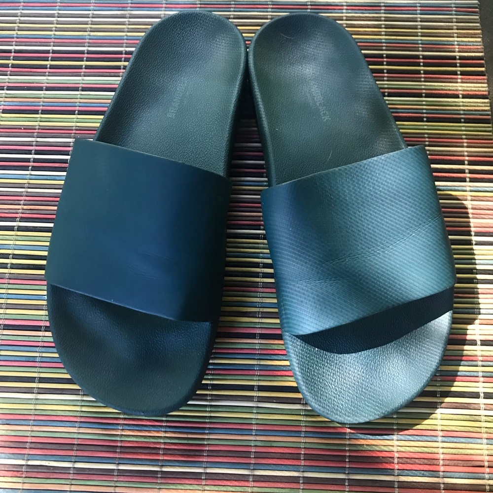 Forest Green BrandBlack Slides